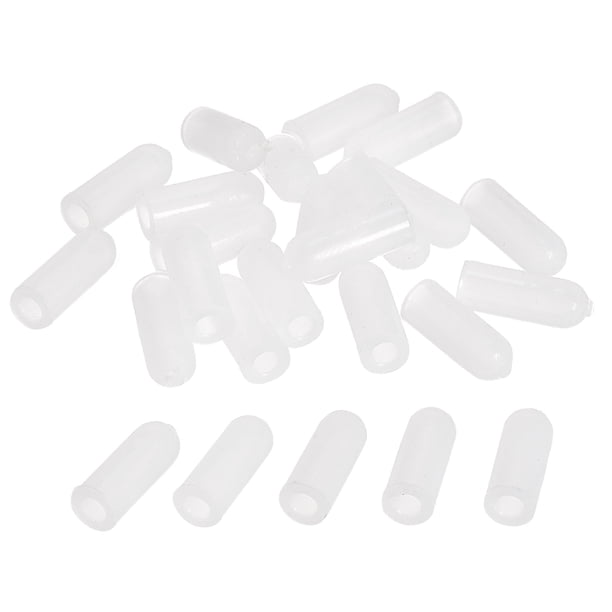 3.3mm ID 16mm Long Rubber End Caps Screw Thread Protectors Tubing ...