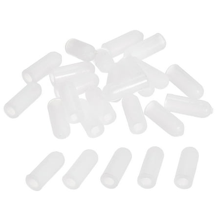 

3.3mm ID 16mm Long Rubber End Caps Screw Thread Protectors Tubing Covers 80 Pack