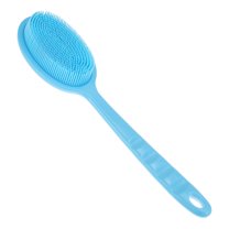 Unique Bargains 1 Pc Long Handle Bath Brush Back Scrubber for Bathroom 13.39" Length Blue