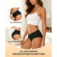 thumbnail image 6 of Wealurre Women's Modal Lace Hipster Underwear Mid Rise Soft Stretch Breathable Briefs Panties 6 Pack, 6 of 7
