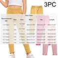 thumbnail image 2 of Toddler Girls Leggings 3 Pack Soft Cotton Casual Stretch High Waist Kids Dance Pants Multicolor 4 T, 2 of 8