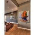 thumbnail image 3 of "Orange Reflection" Painting Print on Wrapped Canvas, 3 of 7