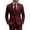 Maroon, variant on Men's Brown Grid Plaid Blazer, Single-Breasted Double-Button Slim Fit Business Casual Suit Jacket with Large Flap Pockets