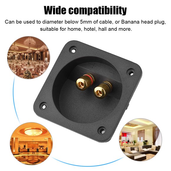 Speaker Terminal Speakers Terminal Box Shell 2 Copper Binding Post Wire Cable Connector Acoustic Components