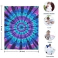 thumbnail image 4 of Blue Purple Tie Dye Pattern Blanket,Comfortable Soft Flannel Throw Blanket,All Season,Warm Lightweight Blankets for Sofa Bed Couch Living Room Chair,30"x40", 4 of 4