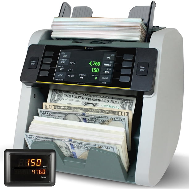 Contador de dinero Kolibri Domino V2 con pantalla táctil de 4,3"