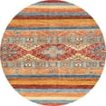 thumbnail image 1 of Ahgly Company Indoor Round Abstract Camel Brown Abstract Area Rugs, 7' Round, 1 of 6