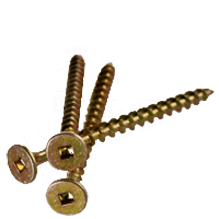 

#6 x 2 1/4 Deck Screws / Square / Bugle Head / Steel / Zinc Yellow Plating (Quantity: 3500 pcs)