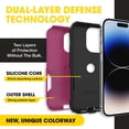 thumbnail image 2 of OtterBox Commuter Case for iPhone 14 Pro Max – Pink/Black – Slim, Shockproof, Dual Layer Drop Protection, 2 of 5