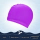 thumbnail image 4 of Uxcell Gorro de Natación de Silicona en Forma de Lágrima, Paquete de 2 para Mujeres y Hombres, Sombrero de Natación Impermeable y Antideslizante [Morado], 4 of 6