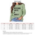 thumbnail image 5 of Sudadera informal holgada con estampado de letras para primavera y otoño, color verde oliva, talla XL, para mujer, con cuello redondo y manga larga, 5 of 5