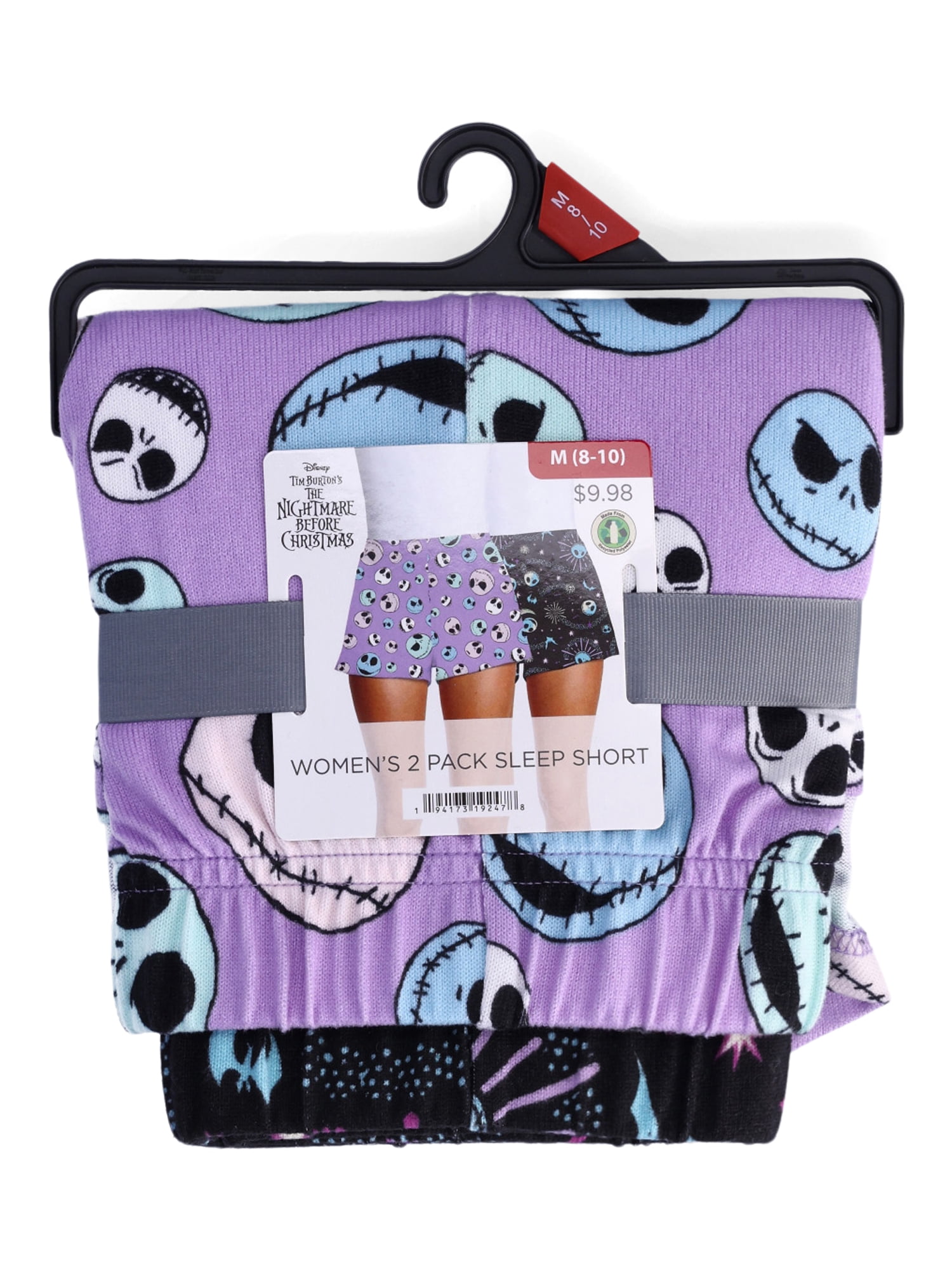 Nightmare Before Christmas Women's Print Sleep Shorts, 2-Pack, Sizes XS-3X