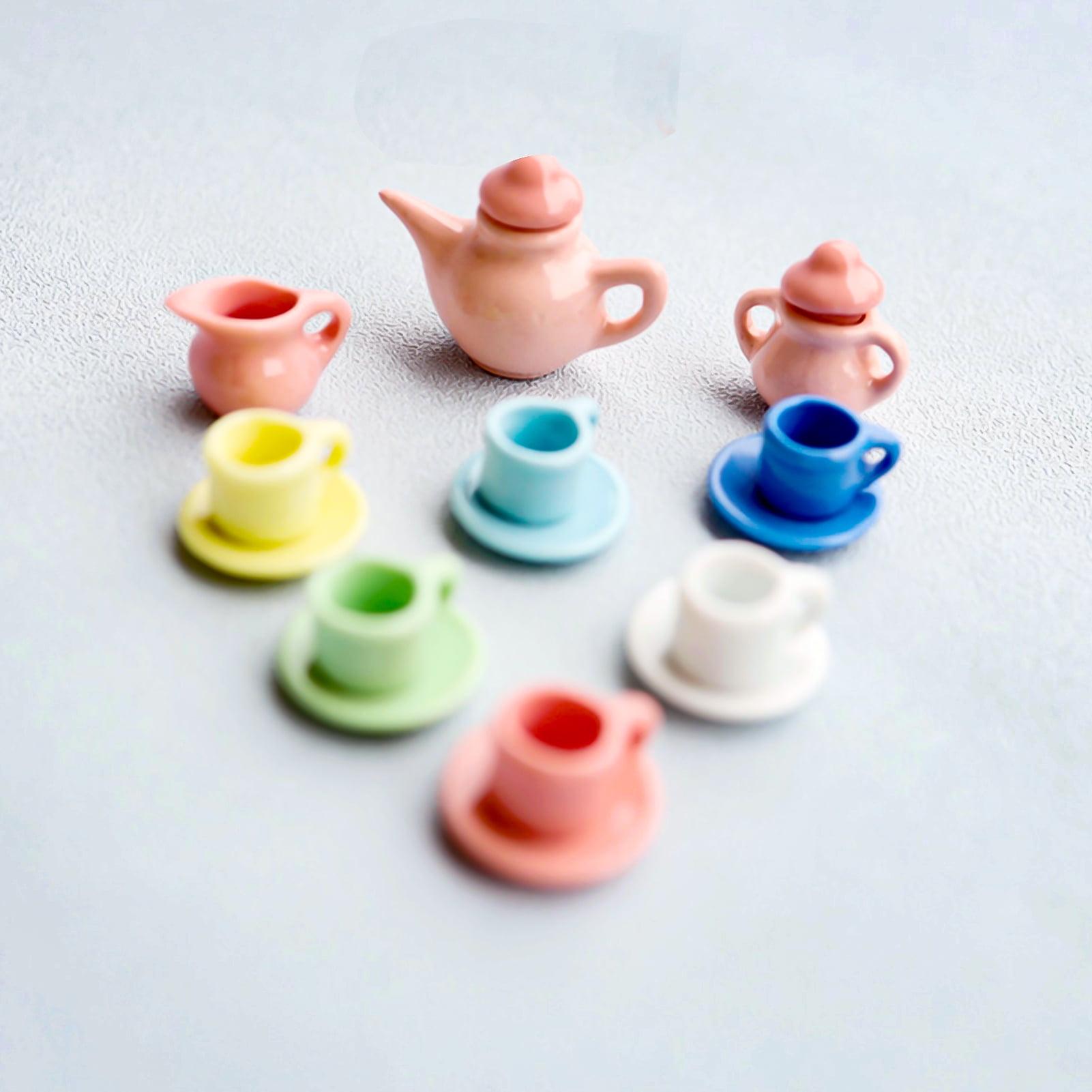 Dollhouse Miniatures Teapot Purple Bell Pepper shaped teapot 