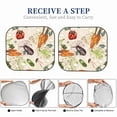thumbnail image 6 of Kll Cute Vegetables Windshield Sun Shade 2-Piece Foldable Car Front Window Sunshade For Most Sedans Suv Truck - Auto Sun Blocker Visor Protector Blocks Max Uv Rays - Large, 6 of 7