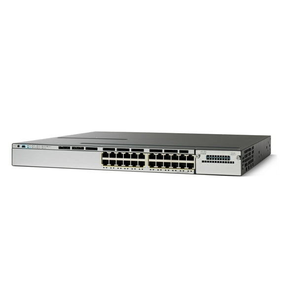 Pre-Owned Used Cisco WS-C3750X-24T-E Catalyst 3750-X 24-Ports 10/100/1000Base-T RJ-45 USB Manageable Layer3 Rack-mountable 1U Desktop Stackable Ethernet Switch 1 Year Warranty