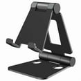 thumbnail image 2 of Soporte portátil plegable para teléfono móvil, soporte metálico para teléfono celular con 14 ángulos de visión ajustables para tabletas y teléfonos inteligentes, color negro, una sola pieza. Rkxzt, 2 of 4