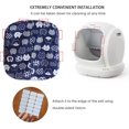 thumbnail image 4 of Curtain for Self Cleaning Cat Litter Box, Reduces Cat Litter Bounce, Stops Odors from The Litter Box Self Cleaning, Large-Diameter Trays Also Suitable.(Bluecat), 4 of 8