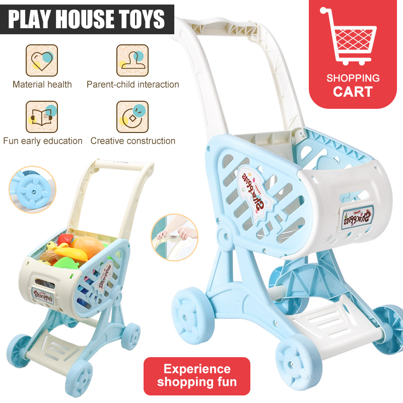 LNKOO Kids Toy Shopping Carts, Portable Pretend Cart , Toddlers Cart