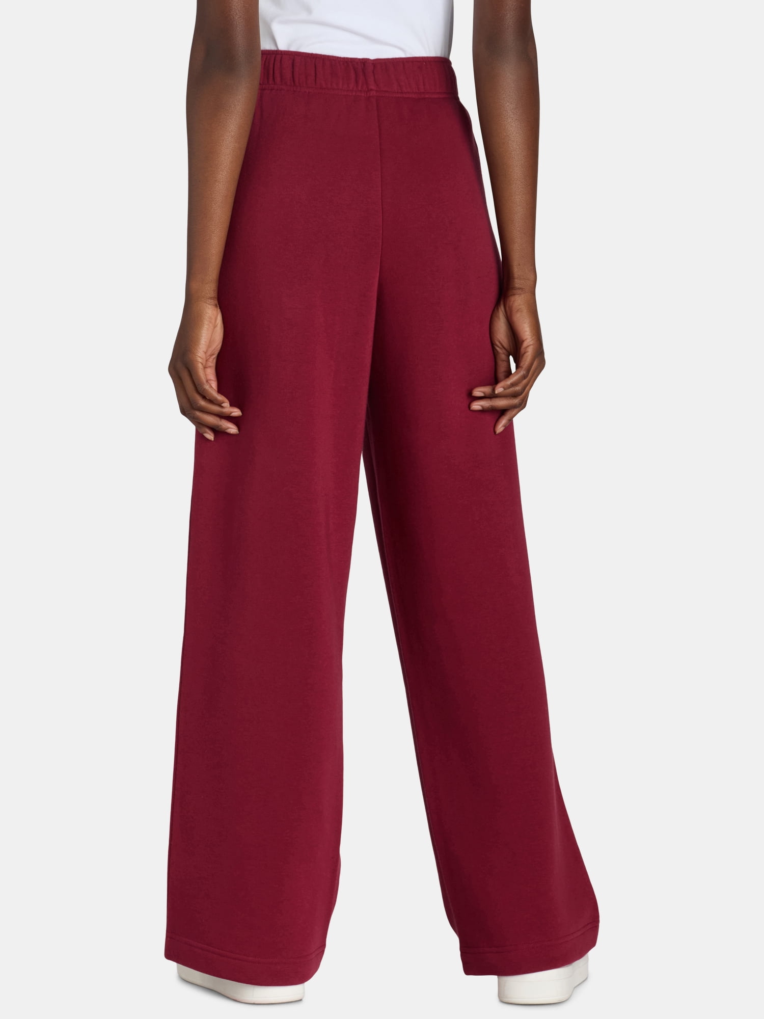 No Boundaries Soft Fleece Wide Leg Pants, 30” Inseam, 1 or 2-Pack, Women’s XXS-4X