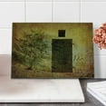 thumbnail image 2 of Rustic Cutting Board, Historical Italian Door of Stone House Mediterranean Picturesque Heritage, Decorative Tempered Glass Cutting and Serving Board, Small Size, Amber Brown, by Ambesonne, 2 of 5