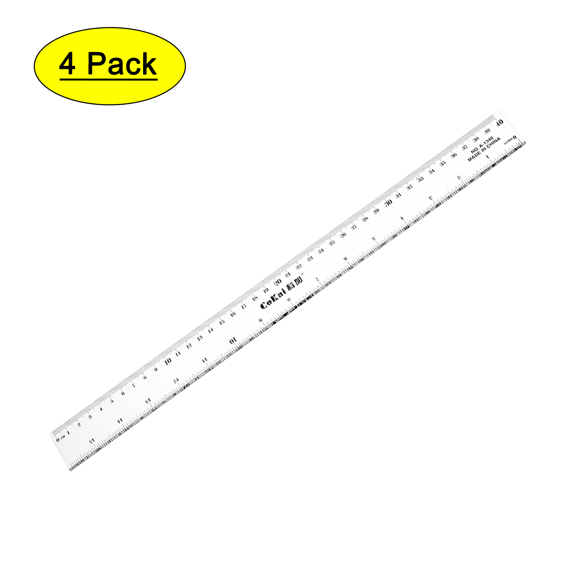straight ruler 40cm 16 inch metric plastic measuring ruler tool 4pcs walmart com