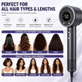 thumbnail image 2 of Lefinee High Speed Hair Dryer, 110,000 RPM Fast Drying Blow Dryer, Hot & Cold Air, 3 Speeds, Lightweight Hair Dryer with Concentrator Nozzle, 2 of 8