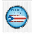 thumbnail image 3 of Ambesonne Puerto Rico Shower Curtain, Circular with Flag, 69"Wx75"L, Pale Blue Pale Grey, 3 of 3
