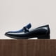 thumbnail image 3 of Mocasines de charol y terciopelo para hombre Bruno Marc Talla 8.5 Azul, 3 of 9