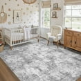 thumbnail image 5 of Uermei 10x14 Large Washable Rug: Modern Abstract Soft Non-Slip Indoor Area Rug - Low Pile Stain Resistant Foldable Rug for Living Room Bedroom Dining Room Office - Gray, 5 of 10