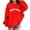 Red, variant on Girls Athletic Hoodie Soft Pullover Sweatshirt With Pocket Comfortable Casual Sportswear For Teen Girls