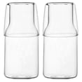 thumbnail image 1 of 2 Sets Bedside Water Carafe and Cup Glass Bedside Kettle Night Carafe Mouthwash Carafe with Cup, 1 of 9