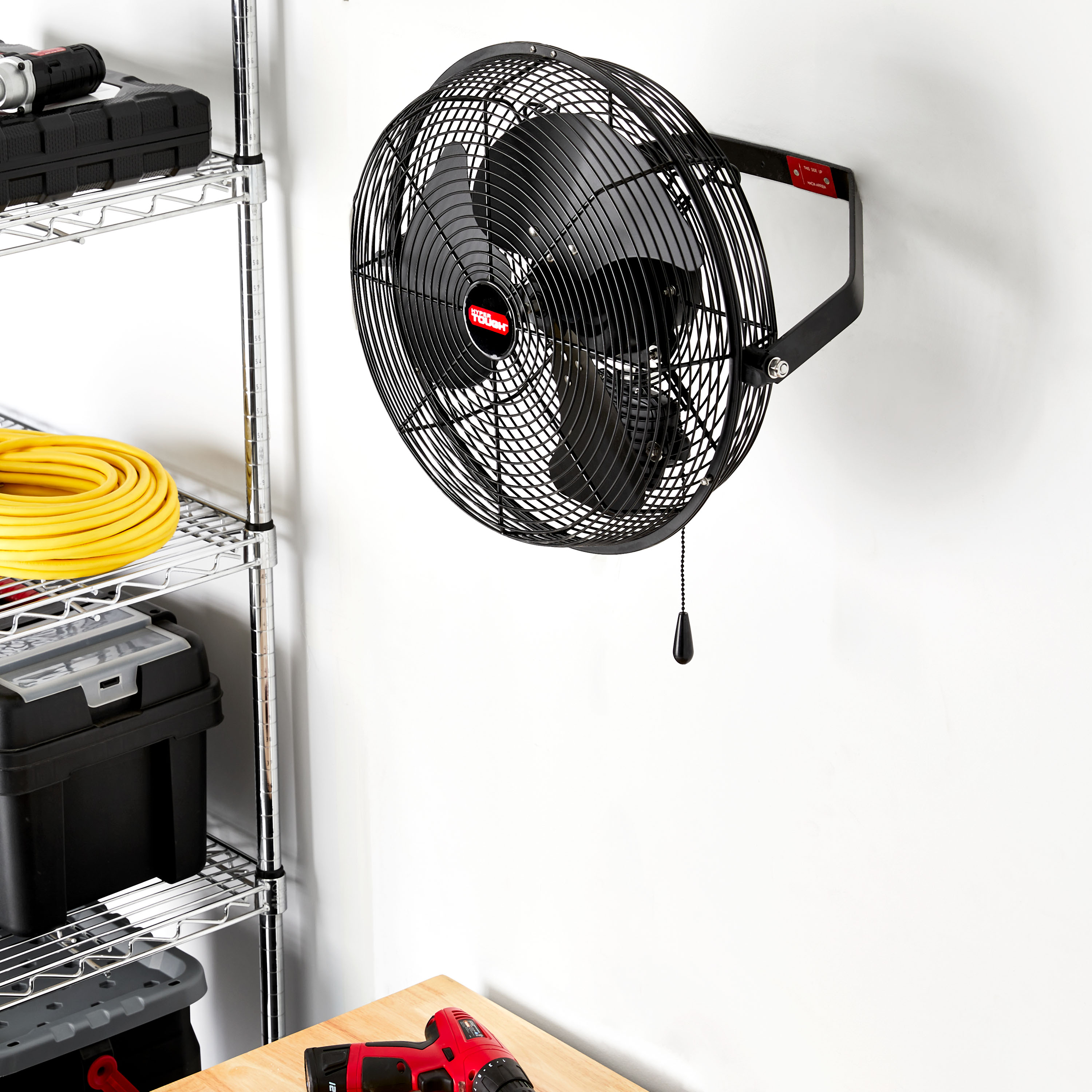 Hyper Tough 14 inch 3 Speeds Household Outdoor Wall Fan with Misting Kit