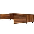 thumbnail image 6 of TV Console Cabinet for 65" TV, SEGMART Modern Walnut TV Stand with LED Lights, High Gloss TV Console Table with Storage Drawer, Home Media Entertainment Center for Living Room, 63"x15.7"x13.8",LLL2622, 6 of 7