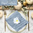 thumbnail image 4 of 100 Pieces Gauze Cheesecloth Napkins 19.7 x 19.7 Inch Dinner Cloth Napkins with Wrinkled Decorative Cloth Napkins for Home Wedding Rustic Table Decoration (Dusty Blue), 4 of 7