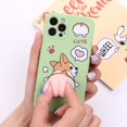 thumbnail image 4 of Funda para teléfono, para iPhone 11 Funda tridimensional para teléfono móvil con descompresión creativa, 3D, divertida, linda, de silicona suave, para apretar, culo de cerdo, culo de perro, alivio del estrés, relajación, funda de animales blandos JM, 4 of 4
