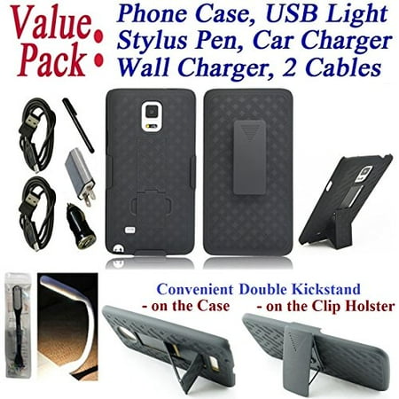 Samsung Note 4 Cell Phone Covers Value Pack Cables + for 5.7