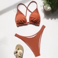 thumbnail image 4 of Traje de baño con correa de bikini Traje de baño sin espalda Traje de baño sexy para mujer Color sólido Fridja  nalpqowj55510, 4 of 9