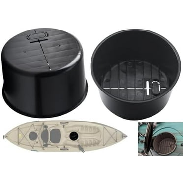2 Pack Hatch Bucket Container Compatible with Lifetime Pro 103, Kokanee 106, Tamarack Angler 100, Tioga 100 Kayaks, Weber Angler 110, Temptation 110, Spitfire 950T