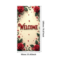 thumbnail image 3 of Welcome Decorative Banner with Roses and Hearts for Parties Events Celebrations Wedding Backdrop Party Decoration and Indoor Photography Background, 3 of 4