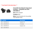 thumbnail image 2 of Convertible Top Hydraulic Pump Sound Insulation - Compatible with 2003 - 2008 BMW Z4 2004 2005 2006 2007, 2 of 2