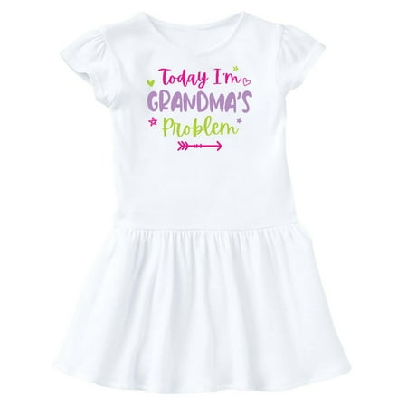 

Inktastic Child Funny Today Im Grandmas Problem Gift Toddler Girl Dress