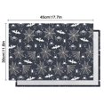 thumbnail image 5 of Dark Blue Halloween Spider Webs Bats and Spiders Summer Placemats Table Placemats Set Of 6-Linen Kitchen Washable Placemats Table Mats 11.8"x17.7" Non-Slip Heat Resistant, 5 of 5