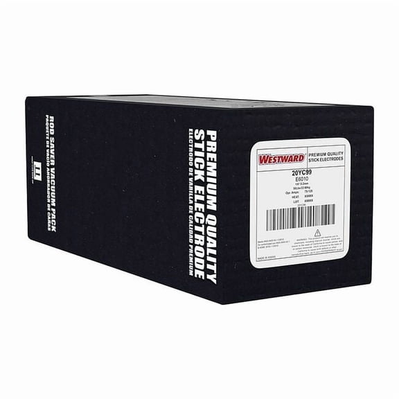 Westward 14" Welding Electrode 1/8" Dia., AWS E6010, 50 lb. 20YC99