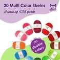 thumbnail image 4 of 20 Acrylic Yarn Skeins - 438 Yards Multicolored Yarn in Total – Great Crochet and Knitting Starter Kit for Colorful Craft – Assorted Colors, 4 of 6
