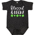 thumbnail image 3 of Inktastic Blessed and Lucky 4 Leaf Clovers St. Patrick's Day Boys or Girls Baby Bodysuit, 3 of 5