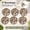 9" Roundness, variant on Natural River Rock Garden Pavers, Set of 6 Hexagon Round Pebble Stones for Walkway, Yard, Lawn, Patio, Pathway & Landscaping Decor