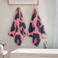 thumbnail image 4 of Dark Blue Spots Pink Hand Towel Absorbent Bath Towels for Bathroom Sports Gym(28.3" X 14.4") Set of 2, 4 of 8