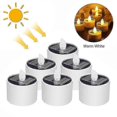 thumbnail image 1 of Solar Tea Lights For Outdoors, Pack Of 6 Solar , Outdoor Flickering, Solar Tea Light, 1 of 5