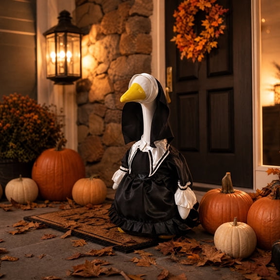 XGFHYJEH Porch Goose Outfits 23 inch, Porch Goose Clothes Clearance, Halloween Porch Goose Accessories Costume Clothing for Outdoor Outside Front Proch Lawn Yard Garden Decor