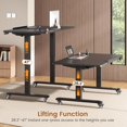 thumbnail image 6 of SEDETA 47 Inch Electric Standing Desk with Wheels, 180° Tiltable Foldable Computer Desk, Height Adjustable Desk for Writing, Drawing, Gaming, Sit Stand Up Desk, Perfect for Bed/Sofa/Office, Black, 6 of 10